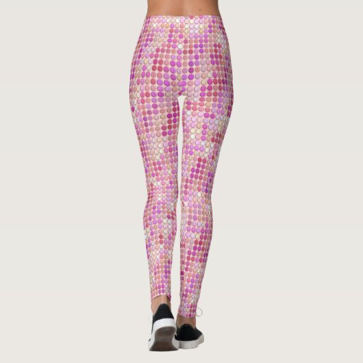 Roze disco Stippen Leggings (Achterkant)