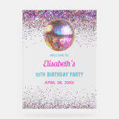 Roze disco trendy in mijn dubbele cijfers tijdperk acryl bord (Voorkant)