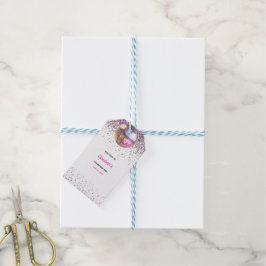 Roze Disco Trendy In Mijn Dubbele Cijfers Tijdperk Cadeaulabel