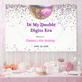 Roze Disco Trendy In Mijn Dubbele Cijfers Tijdperk Spandoek
