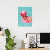 Roze Disco Wall Poster - Girly Dorm Decor (Thuiskantoor)