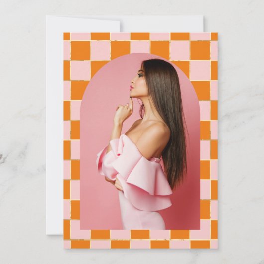 Roze Discobal 30e verjaardag uitnodiging (Achterkant)