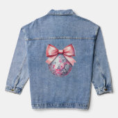 Roze discobal denim jacket (Achterkant)