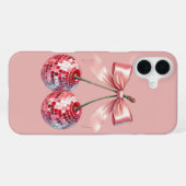 Roze discobal   iPhone hoesje (Achterkant horizontaal)