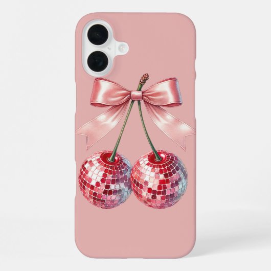 Roze discobal   iPhone hoesje (Achterkant)