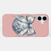 Roze discobal iPhone hoesje (Achterkant horizontaal)