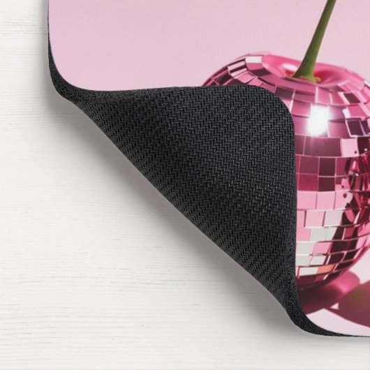 Roze Discobal Kersen Roze Rode Girly Muismat (Hoek)