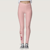 Roze discobal leggings (Voorkant)