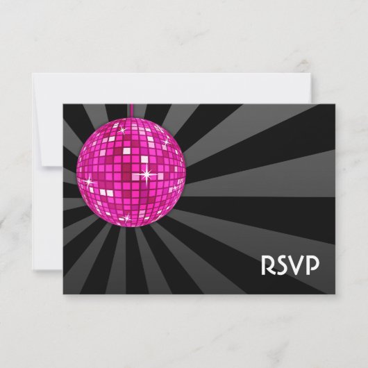 Roze Discobal RSVP (Voorkant)