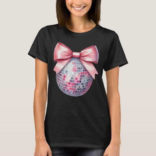 Roze discobal t-shirt (Voorkant)