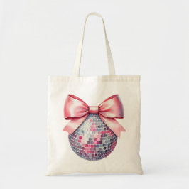 Roze discobal tote bag