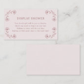 Roze Display Showerkaart Informatiekaartje (Voorkant / Achterkant)