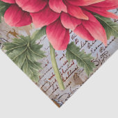 Roze Distressed Bloemen Decoupage Tissuepapier (Detail)