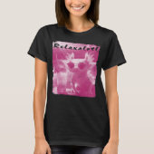 Roze Distressed Relaxalotl Axolotl Dames T-shirt (Voorkant)
