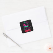Roze Dit meisje houdt van haar paard Vierkante Sticker (Envelop)