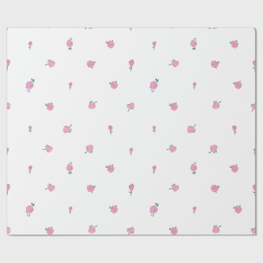 Roze ditsyrozen cadeaupapier (Vlak)