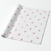 Roze ditsyrozen cadeaupapier (Uitgerold)