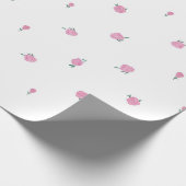 Roze ditsyrozen cadeaupapier (Hoek)