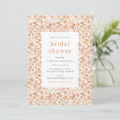  roze ditzy Floral Bridal Shower Kaart (Staand voorkant)