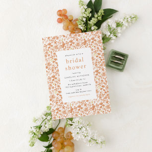  roze ditzy Floral Bridal Shower Kaart