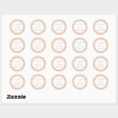  roze ditzy Floral Wedding Ronde Sticker (Vel)