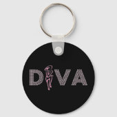 Roze Diva Sleutelhanger (Voorkant)