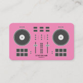 Roze DJ-controller Visitekaartje (Voorkant)