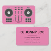 Roze DJ-controller Visitekaartje (Voorkant / Achterkant)