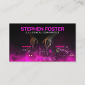 Roze DJ's Signer Muzikant Deejay Muziekproducent Visitekaartje (Voorkant)