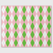Roze Dk Grijs Wit XL Argyle Cadeaupapier (Vlak)
