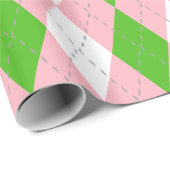 Roze Dk Grijs Wit XL Argyle Cadeaupapier (Rol Hoek)