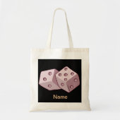 Roze Dobbelsteen Boodschappentas Tote Bag (Voorkant)