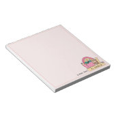 Roze Docentenwaardering retro potlood Notitieblok (Schuin)