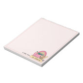 Roze Docentenwaardering retro potlood Notitieblok (Linkerzijde)