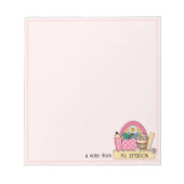 Roze Docentenwaardering retro potlood Notitieblok (Voorkant)