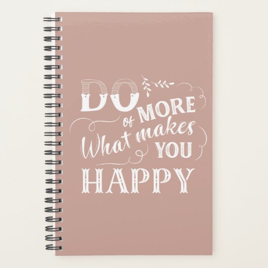 Roze doet meer wat u tevreden Citaat Planner maakt (Voorkant)