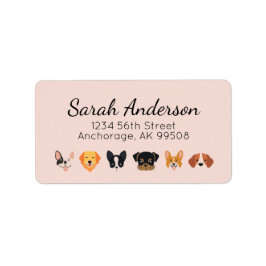 Roze Dog Birthday Let's Pawty Etiket