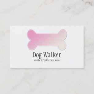 Roze Dog Bone Visitekaartje Design 4