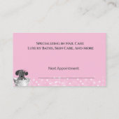 Roze Dog Grooming Dog Spa Appointcard Afsprakenkaartje (Achterkant)