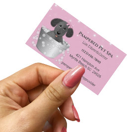 Roze Dog Grooming Dog Spa Appointcard Afsprakenkaartje