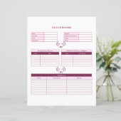 Roze Dog Healthcare Record Keeper Pagina (Staand voorkant)