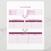 Roze Dog Healthcare Record Keeper Pagina (Voorkant)