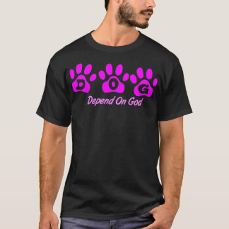 Roze DOG is afhankelijk van God T-shirt