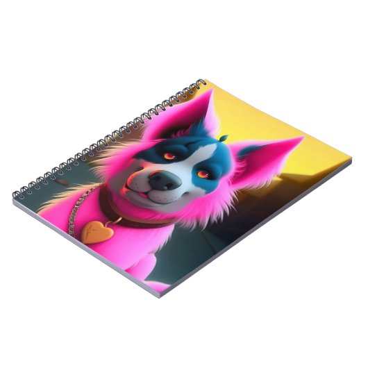 Roze Dog Notitieboek (Linkerzijde)