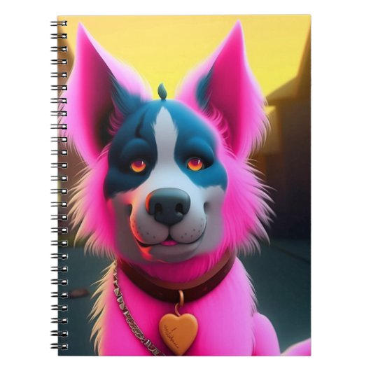 Roze Dog Notitieboek (Voorkant)
