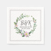 Roze Dog Roos Waterverven Warm Servet (Voorkant)