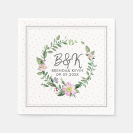 Roze Dog Roos Waterverven Warm Servet