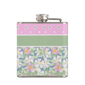 Roze Dog-Rozen op de marine en de Polkas Heupfles (Achterkant)