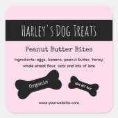 Roze | Dog Treat Business Labels (Voorkant)