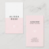 Roze Dog Walker Pet Visitekaartje (Voorkant / Achterkant)